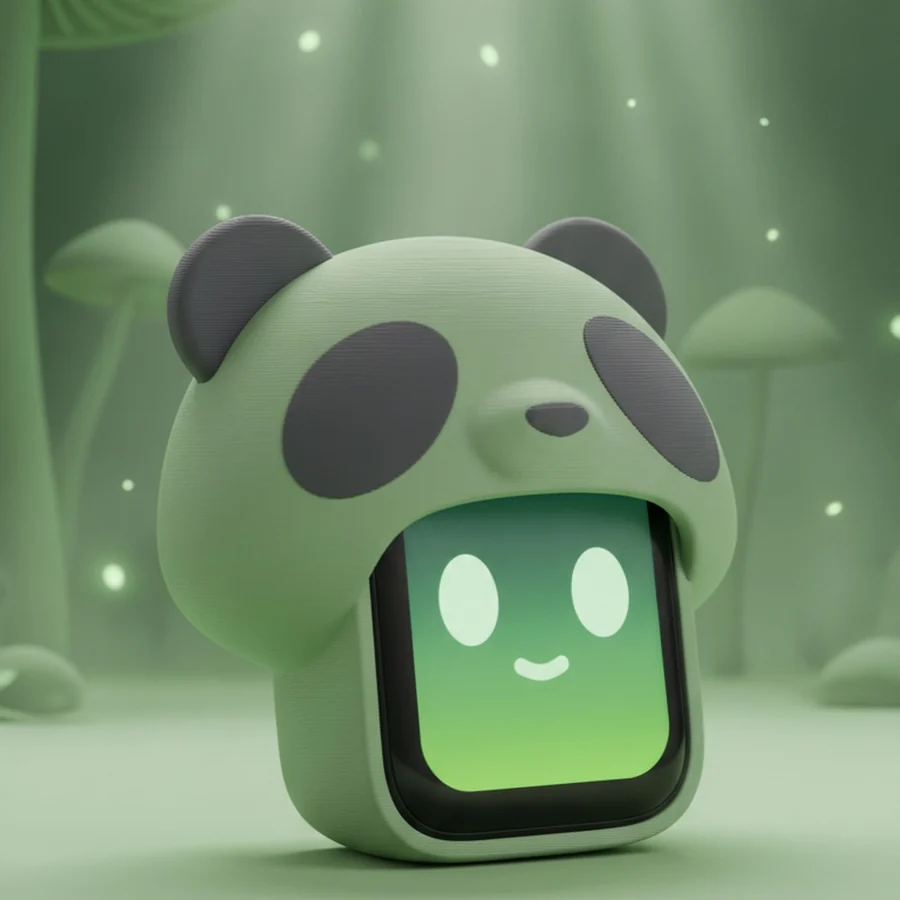Lumi-Numi in a printed panda shell