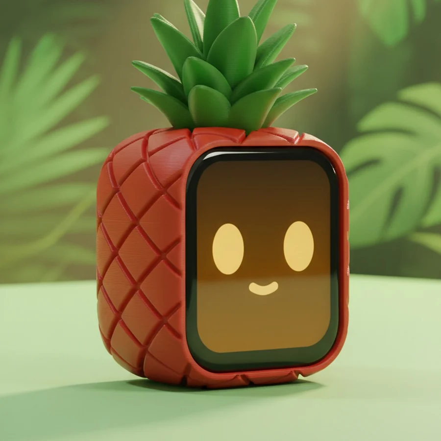 Lumi-Numi in a printed pineapple shell